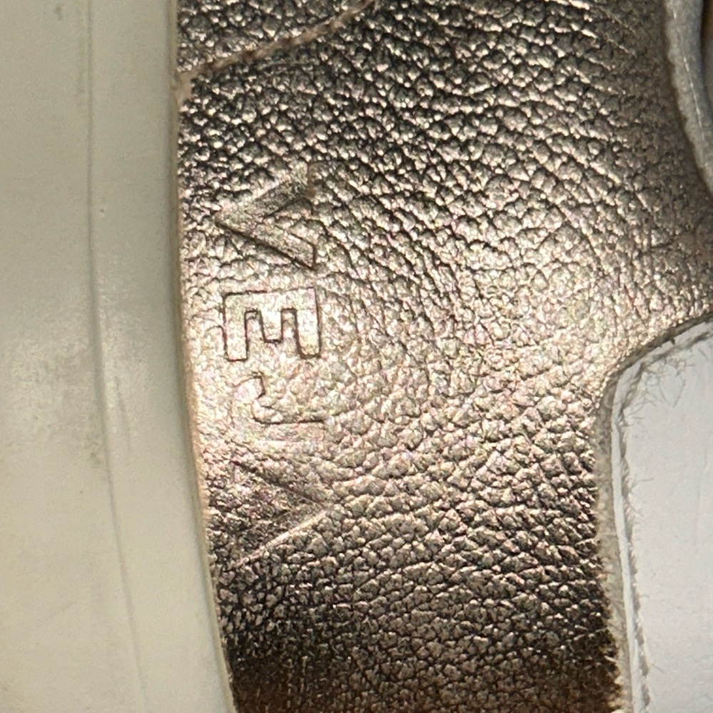 Veja Metallic Rose Gold Velcro Sneakers with White V Logo - Picture 9 of 12